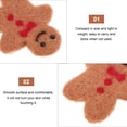 thumbnail image 2 of 10Pcs Gingerbread Man Felt Pendants DIY Wool Felt Pendants Wreath Decor Materials, 2 of 9