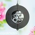 thumbnail image 3 of GLOWNEON Personalized Alphabet Couple Wind Spinner, Moon and Flower Metal Wind Spinner Art Decor, 3 of 5
