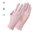 thumbnail image 2 of Ice Silk Driving Gloves for Women UV Protection Touchscreen Non Slip Gloves Breathable Mesh Back Summer Gloves with LOVE Print Free Size, 2 of 9