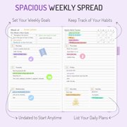 Planner 2025-2026, Undated Weekly Planner for 2026, 2026 Planner Weekly & Monthly, Simplified Weekly & Monthly Calendar Planner, Agenda Journal to Track Goals & Tasks, Start Anytime, A5 Size