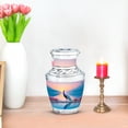 thumbnail image 7 of JAGASY Peacock Small Urn for Ashes, Pink Urns for Human Ashes keepsake, Sunset Lake Water Decorative Urns for Daughter & Son, Tiny Cremation Urn for Brother & Sister, (3 Inch), 7 of 7