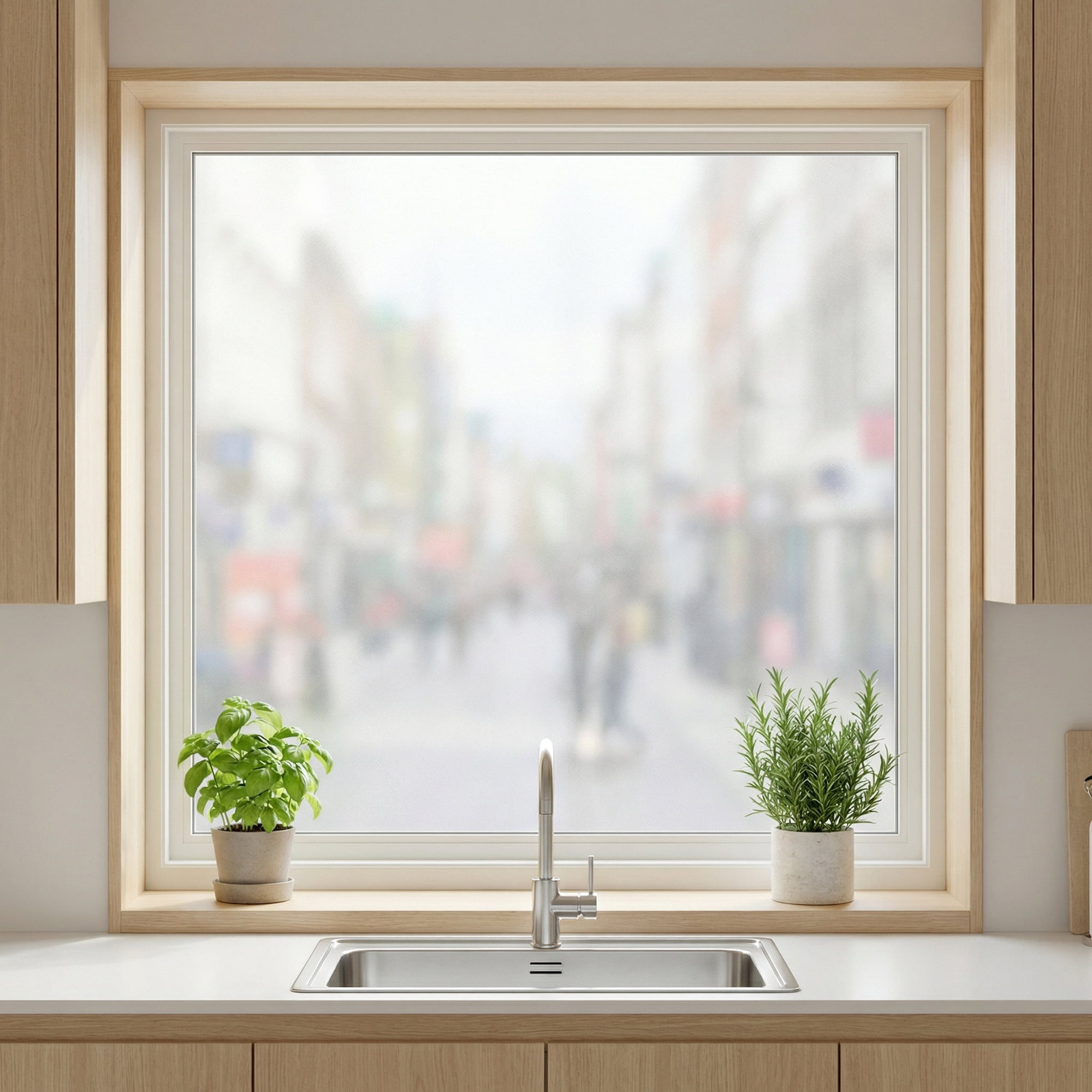 Unique Bargains Static Cling Frosted Window Privacy Film Matte Silver 39.4" x 23.6"