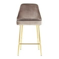 thumbnail image 6 of Marcel Contemporary/Glam Counter Stool in Gold Metal and Silver Velvet by LumiSource - Set of 2, 6 of 7