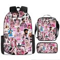 thumbnail image 1 of Soccer Star Printed Backpack Three-piece Set, Youth School Bag, Student Backpack-SinKeeU, 1 of 4