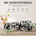 thumbnail image 7 of Leopard Pattern Tissue Box Cover Leather Square Rectangle Tissue Box Holder for Bathroom Living Room Desk Office Decor, 7 of 7
