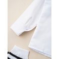 thumbnail image 4 of Rswnyirn Girls School Uniform Outfits Shirt Tops with Suspender Skirt and Bow tie Socks Schoolgirls Type A Burgundy 170, 4 of 6