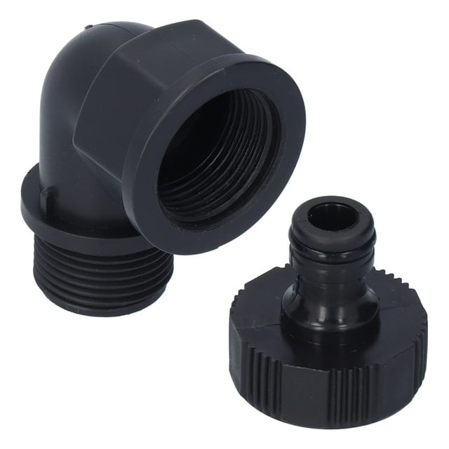 Hose Adapter, Stable Hose Connector Adaptable For Garden For Courtyard G1 Directional Elbow Female And Male Thread + Nipple