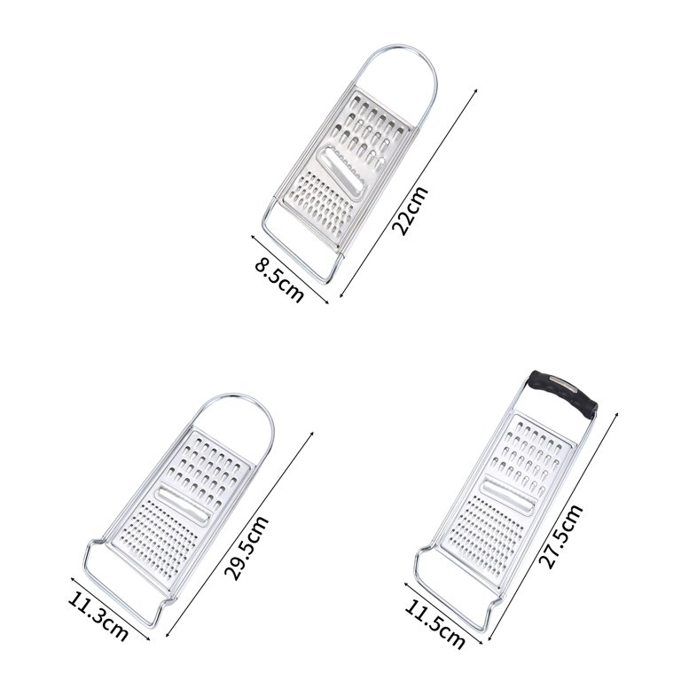 Yesbay Carrot Grater Three-Blade Handheld Rust-proof with Handle Sharp Fast Cooking Kitchen Tool Vegetable Cabbage Slicer Grater Home Use, Size: 22