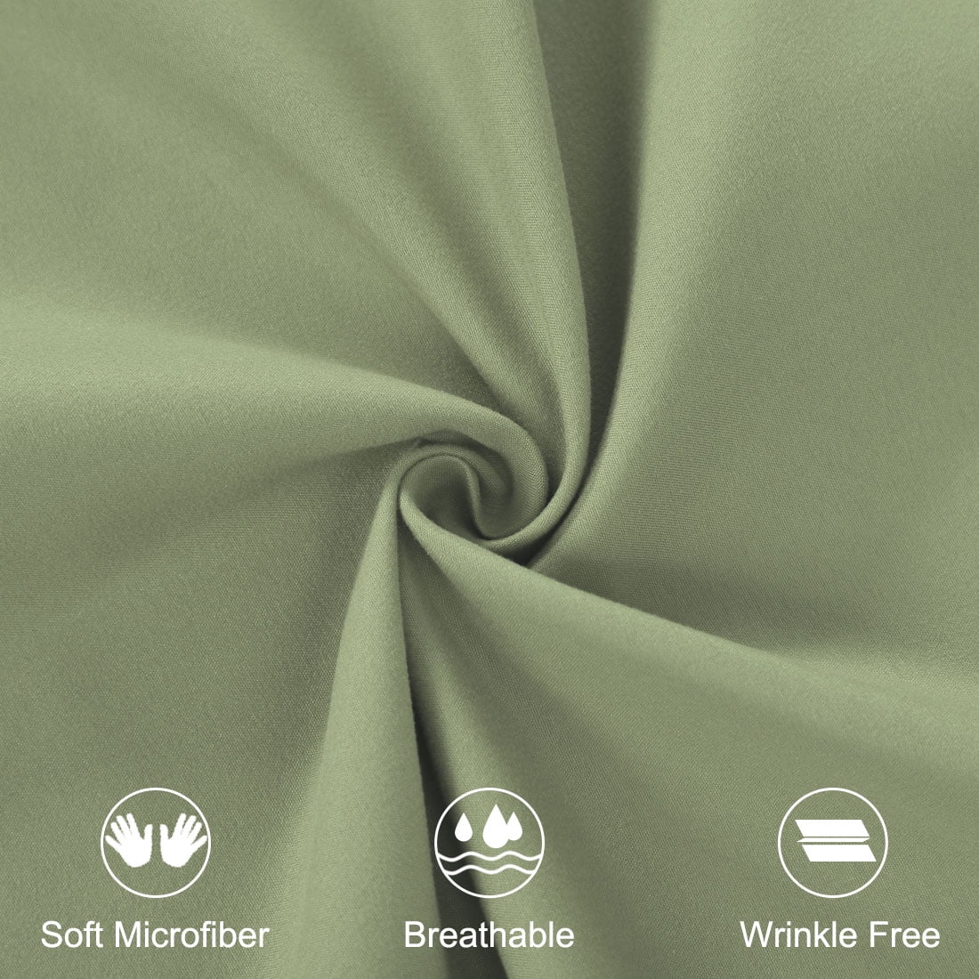 Unique Bargains 2-Piece Soft Microfiber Pillowcases, King, Sage
