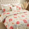 thumbnail image 4 of JML 3-Piece Quilt Set with 2 Shams, Soft Microfiber Bedspread Coverlet Set, Queen, Pink Floral, 4 of 10