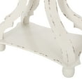 thumbnail image 5 of Noble House Noble House Ariyaan Fir Wood Accent Table, Distressed White, Natural, 5 of 7