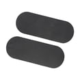 thumbnail image 1 of Paquete de 2 protectores de aro para bombo con respaldo automático, multifuncionales, resistentes, de silicona negra, 1 of 9