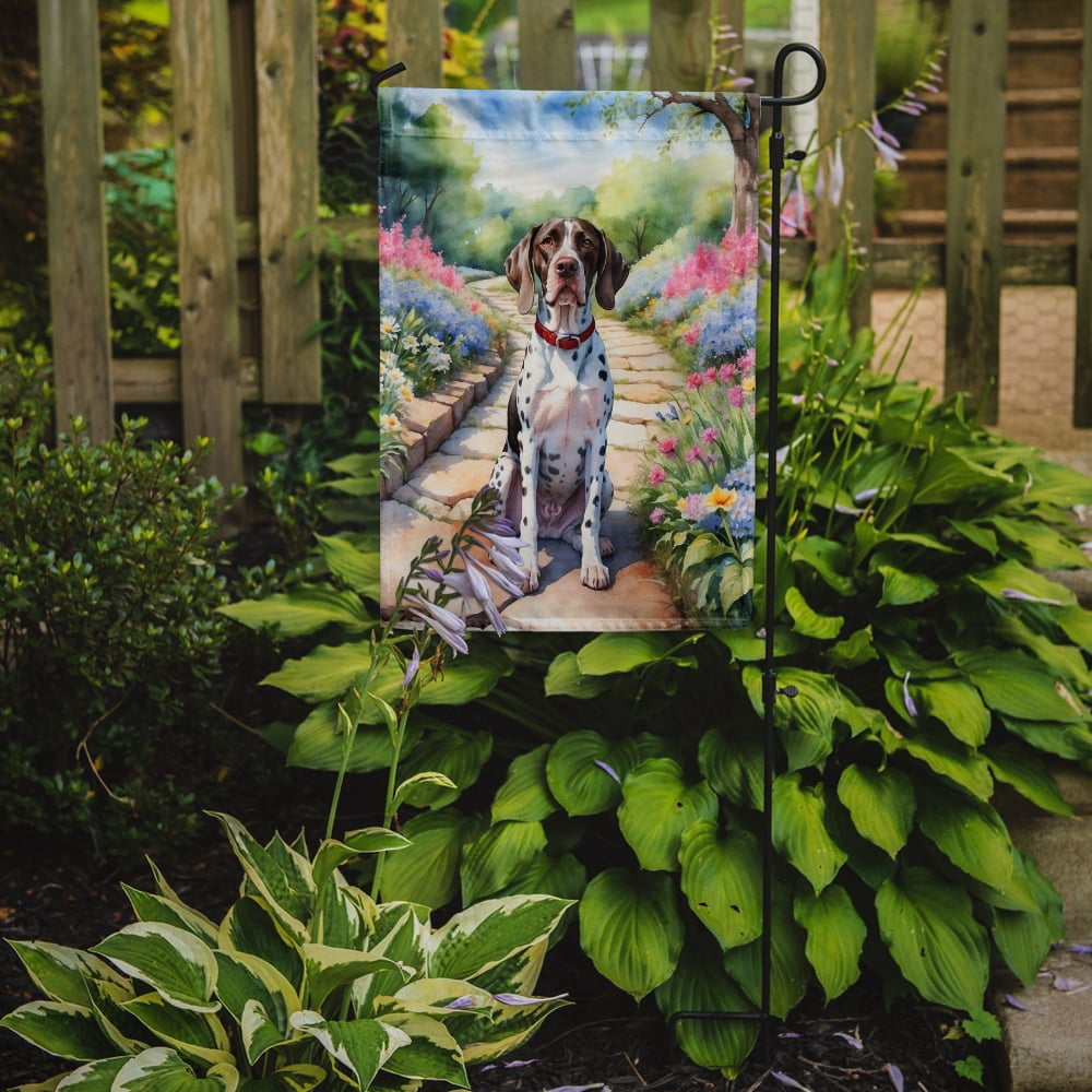 Pointer Spring Path Garden Flag 11.25 in x 15.5 in