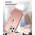 thumbnail image 3 of Allytech iPhone 13 Pro Case and Cover, Hard PC Back + Flexible TPU Inner Hybrid Protective Anti-Scratched Shock-Absorbing (Without Screen Protector) Case for iPhone 13 Pro 6.1" 2021,Rosegold, 3 of 5