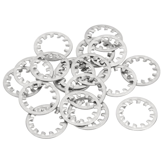 Uxcell M20 Internal Tooth Lock Washers, 20Pcs 304 Stainless Steel Serrated Washers Assortment Kit