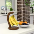 thumbnail image 5 of Bambloom Bamboo Banana Holder,Banana Hanger with Hook and Base for Countertop and Table,Walnut, 5 of 7
