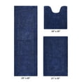 thumbnail image 3 of Better Trends Premium 3 Piece Bathroom Rug Set 100% Cotton, Extra Soft Tufted Bath Mat, Water Absorbent & Reversible Mat, Navy Lux Collection, 3 of 5