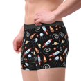 thumbnail image 2 of Balery Space Rocket Calzoncillos bóxer para hombre, ropa interior de algodón suave y transpirable con cinturilla de nailon-Medium, 2 of 5
