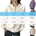 thumbnail image 3 of Crew Neck Sweatshirts Women Sevevn Womens Crew Neck Long Sleeve Sweatshirts Half Button Lightweight Pullover Fashion Fall Clothes, 3 of 7