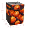thumbnail image 5 of Basketball Mini Trash Can for Car - Foldable, with Lid, Leak-Proof, Hanging Storage Bag, 5 of 6