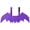 Bell Style Purple Wings, variant on Halloween Pet Costume Bat Wings with Bells for Cats & Dogs
