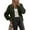 Army Green, variant on Women's Chunky Knit Cardigan Long Sleeve Crewneck Button Down Fall Wrap (Black, 2XL)