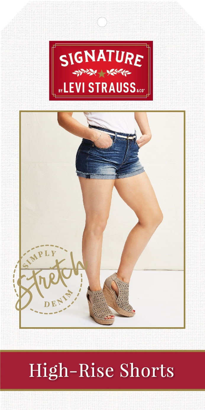 signature levi strauss high rise shorts