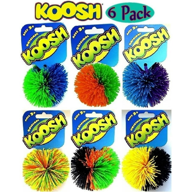 Balls Multi-Color Gift Set Bundle - 6 Pack, Set of 6 Original Koosh Balls in Assorted Colors By Koosh