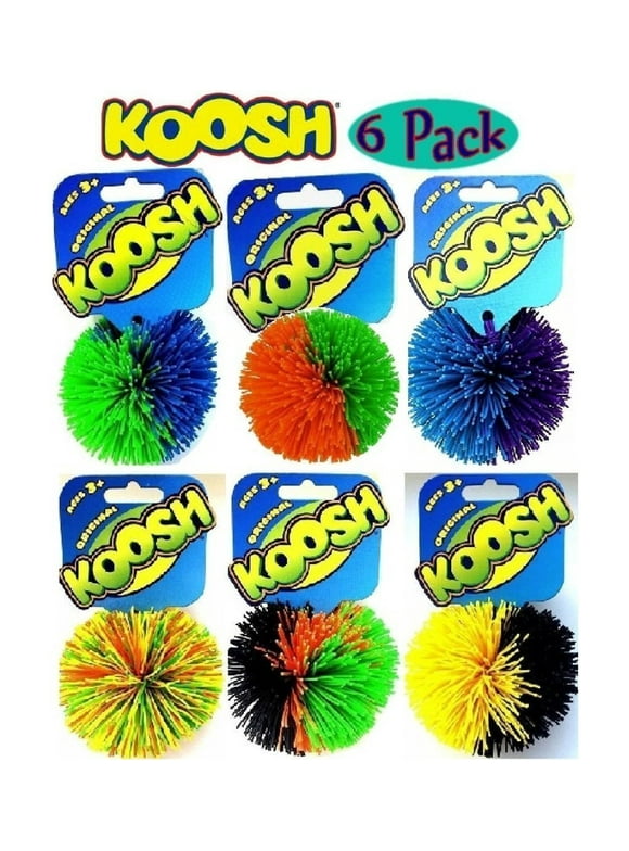 Balls Multi-Color Gift Set Bundle - 6 Pack, Set of 6 Original Koosh Balls in Assorted Colors By Koosh