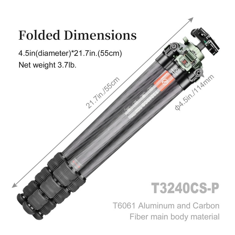 Trépied De Chasse Sunwayfoto T3240CS – Fibre De Carbone, Pliable, Pour Fusil De Tir