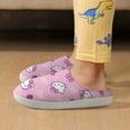 thumbnail image 6 of Kids Slippers Hello Kitty House Slippers Warm Soft Plush Slipper Anti-Slip Winter Fluffy House Shoes for Boys Girls, 6 of 7