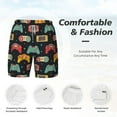 thumbnail image 6 of Picia Retro Video Game pattern Mens Swim Trunks with Compression Liner Stretch Beach Shorts Quick Dry with Zipper Pockets No-Chafing Board Shorts-Medium, 6 of 9