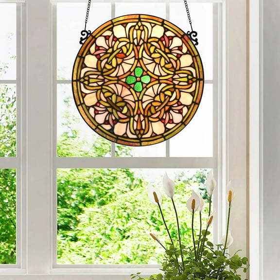 Fine Art Lighting - Tree Of Life Tiffany Style Stained Glass Window Panel (KP122N)
