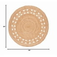 thumbnail image 2 of Natural Beige Farmhouse Rug, Braided Rustic Eco-Friendly Floor Mat, Natural, 4 FT, 2 of 4