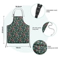 thumbnail image 7 of Dark Green Christmas Ornament Pattern Kids Aprons for Girls and Boys,Adjustable Neck Strap Toddler Aprons for Kids Cooking Baking, 7 of 7
