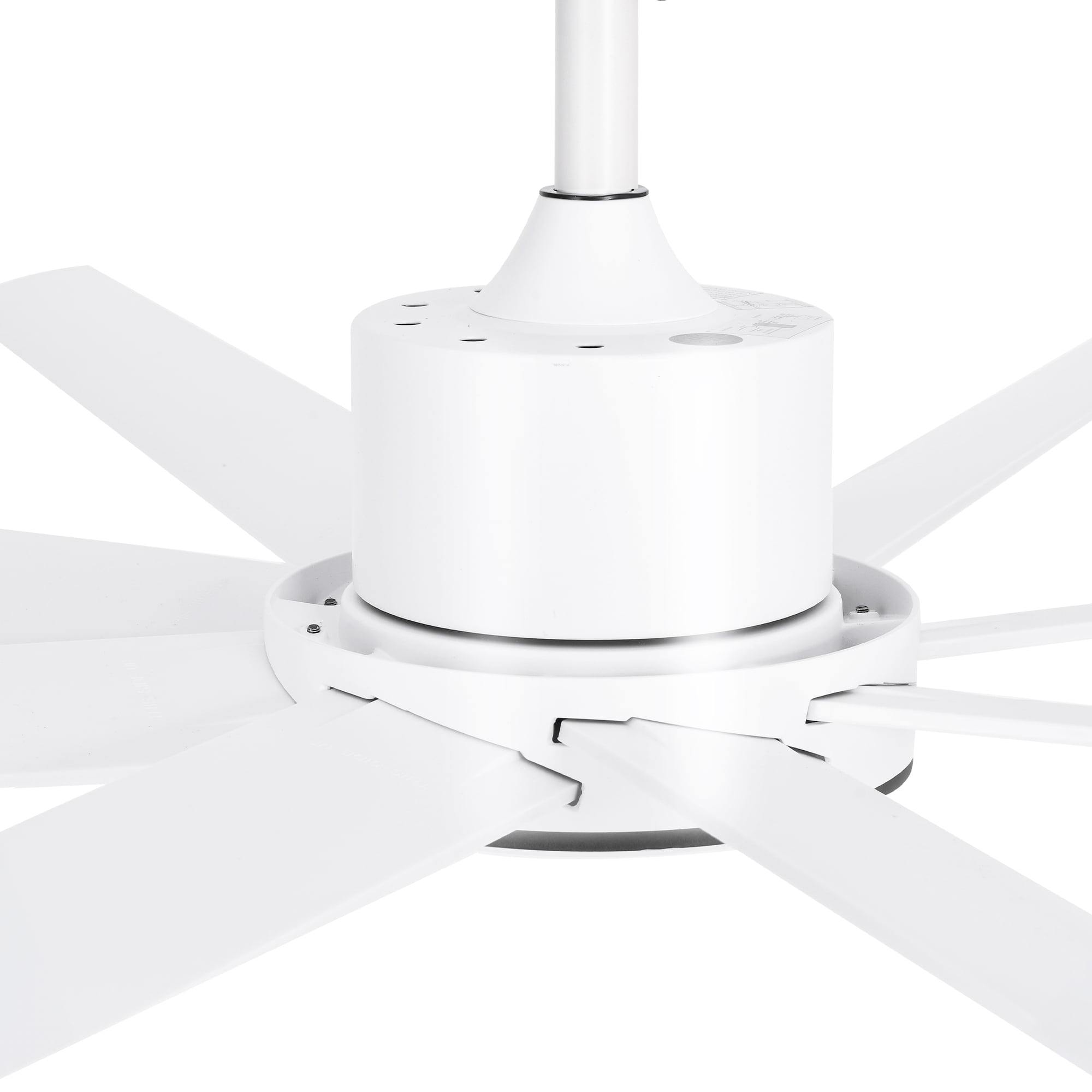 Uforic 72 Inch White Ceiling Fans with Lights and Remote Control,8 Aluminum Blades with 6 Speed, Modern Ceiling Fans for Living Room,Garage