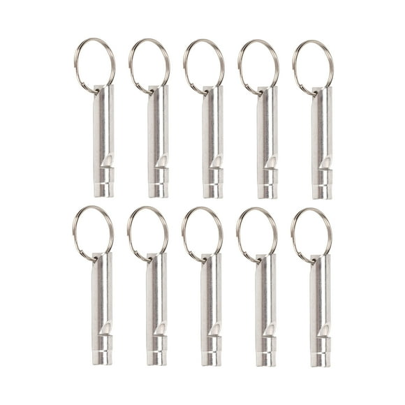 Nimomo Sifflet d'urgence 10 Pièces Sifflets De Sécurité en Plein Air Super Puissants pour Le Camping, la Randonnée, la Chasse, Les Sports en Plein Air Et Les Situations d'urgence(银色)