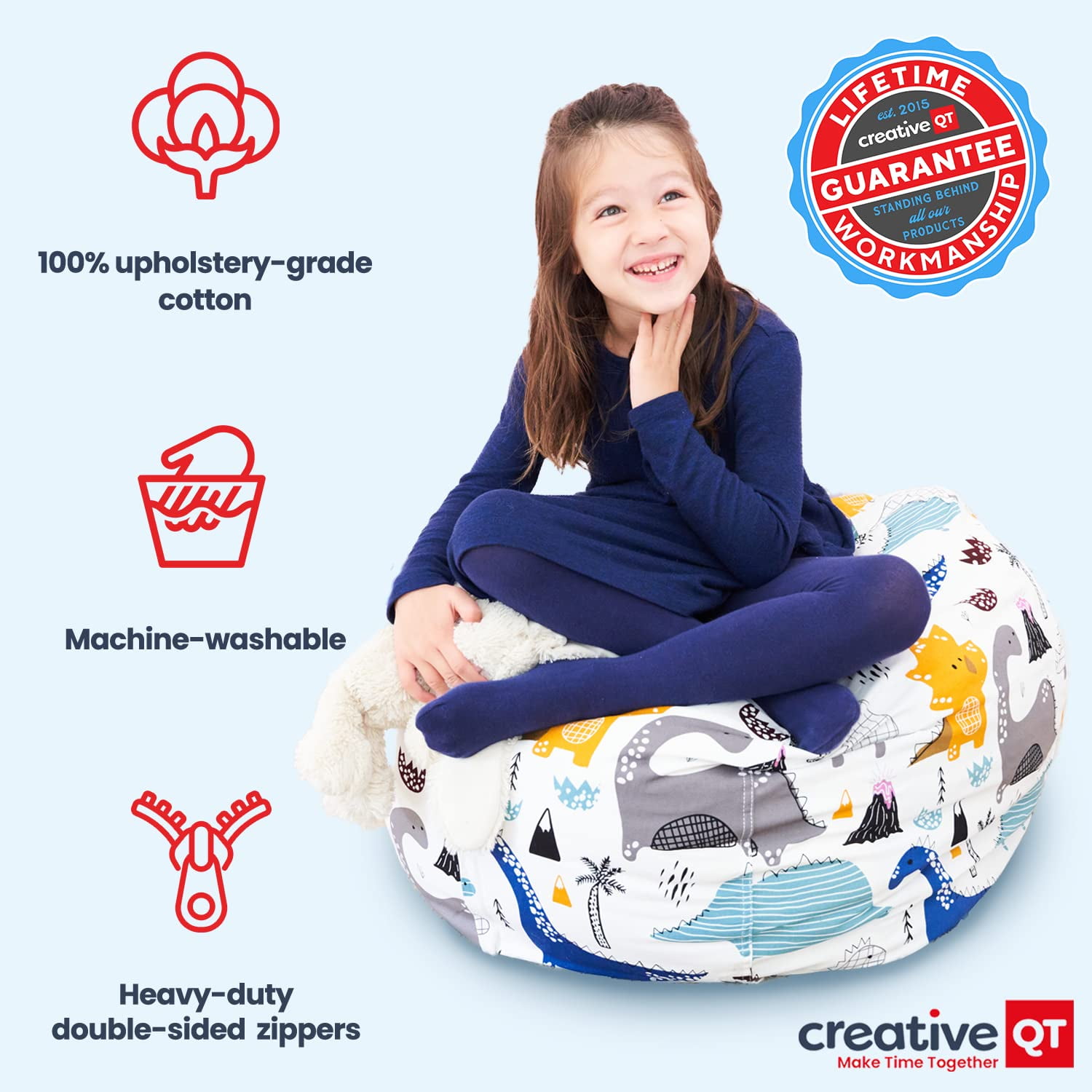 The Creative QT Organizer Turns Your Kid's Stuffed Animals Into a Bean Bag  Chair