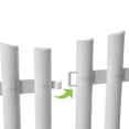 thumbnail image 4 of Cathoe 12pcs Plastic White Garden Picket Fence Grass Lawn Flowerbeds Plant Borders, 4 of 5