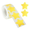 thumbnail image 1 of Etiquetas de Estrella Uxcell Rollo Autoadhesivas Etiquetas de Recompensa para Suministros de Maestros de Aula y Manualidades DIY Amarillo 1.5", 1 of 6