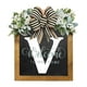 thumbnail image 1 of Corona personalizada con apellido | Letrero colgante para la puerta principal | Decoración de madera con monograma para la entrada de la casa durante todo el año, 1 of 1