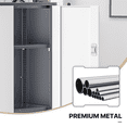 thumbnail image 5 of MoNiBloom Metal Cabinet, 36" Tool Steel Locking Cabinet with Doors, Garage Storage Systems Lockable File Cabinet for Home Office Classroom, Grey White, 5 of 10