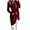 Claret, variant on Lovskoo Women's 2023 Casual Lapel Cardigan Long Sleeve Open Front Irregular Hem Soft Long Coat with Pockets Gray