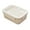 Beige, variant on Plastic Bento Box with Compartments Leakproof Microwave Safe Lunch Container for Adults Professionals 8x6x3inch Office Meal Prep Storage