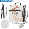 thumbnail image 2 of FORMRS Zipper Binder with Shoulder Strap 2-inch Ring 500 Sheet Capacity File Bag, Gray Cute Flower, 2 of 5