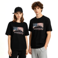 thumbnail image 2 of Nashville City Skyline US Flag Retro Graphic Tee for Men and Women, Road Trip Holiday Gift Cotton Short Sleeves T-Shirt, 2 of 5