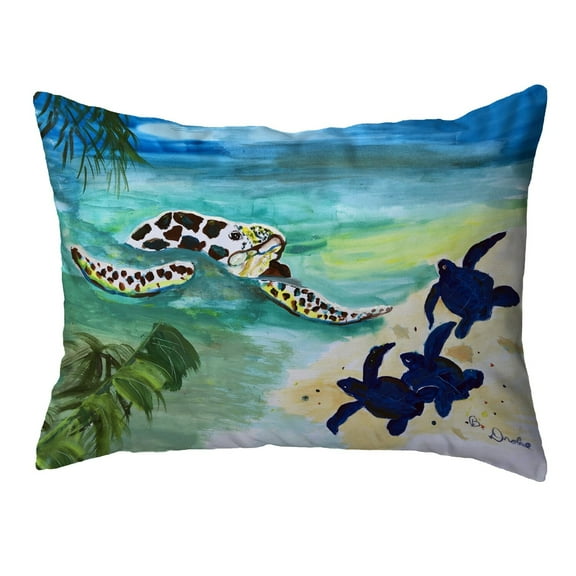 Sea Turtle & Babies Noncorded Pillow