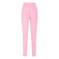 thumbnail image 4 of Tdoqot Girls Leggings with Pockets- Full Length High Waist Soft Casual Kids Dance Pants Pink Size 6, 4 of 7