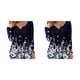 thumbnail image 3 of Camisa de mujer Qarigey de poliéster verano cuello en V estampado de flores Casual manga larga, 3 of 6