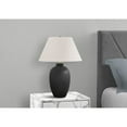 thumbnail image 3 of 24" Black Ceramic Round Table Lamp With Ivory Empire Shade, 3 of 10